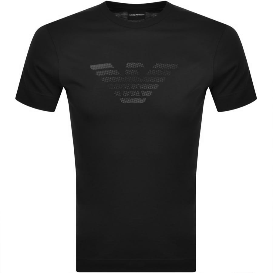Alternative Image for ProductEmporio Armani Crew Neck Logo T Shirt Black1